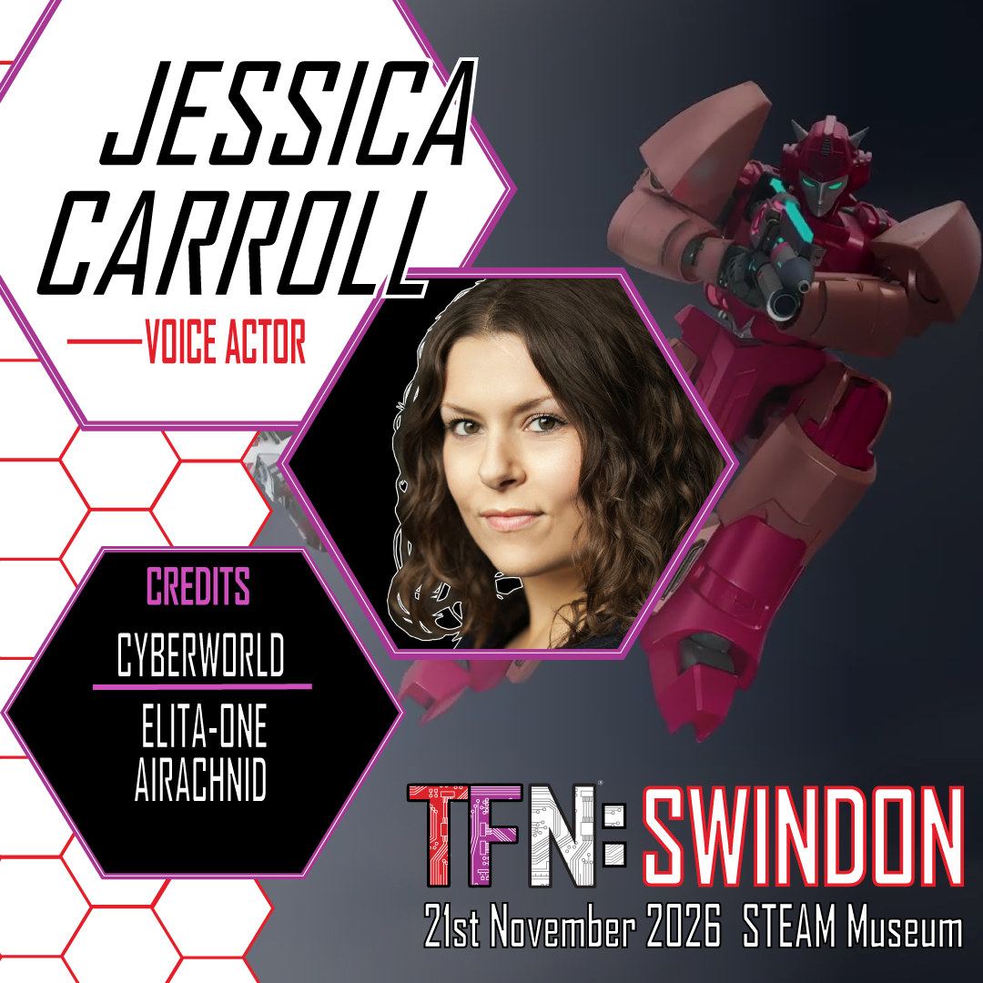 A graphic banner announcing Jessica Carroll's appearance at TFN: Swindon